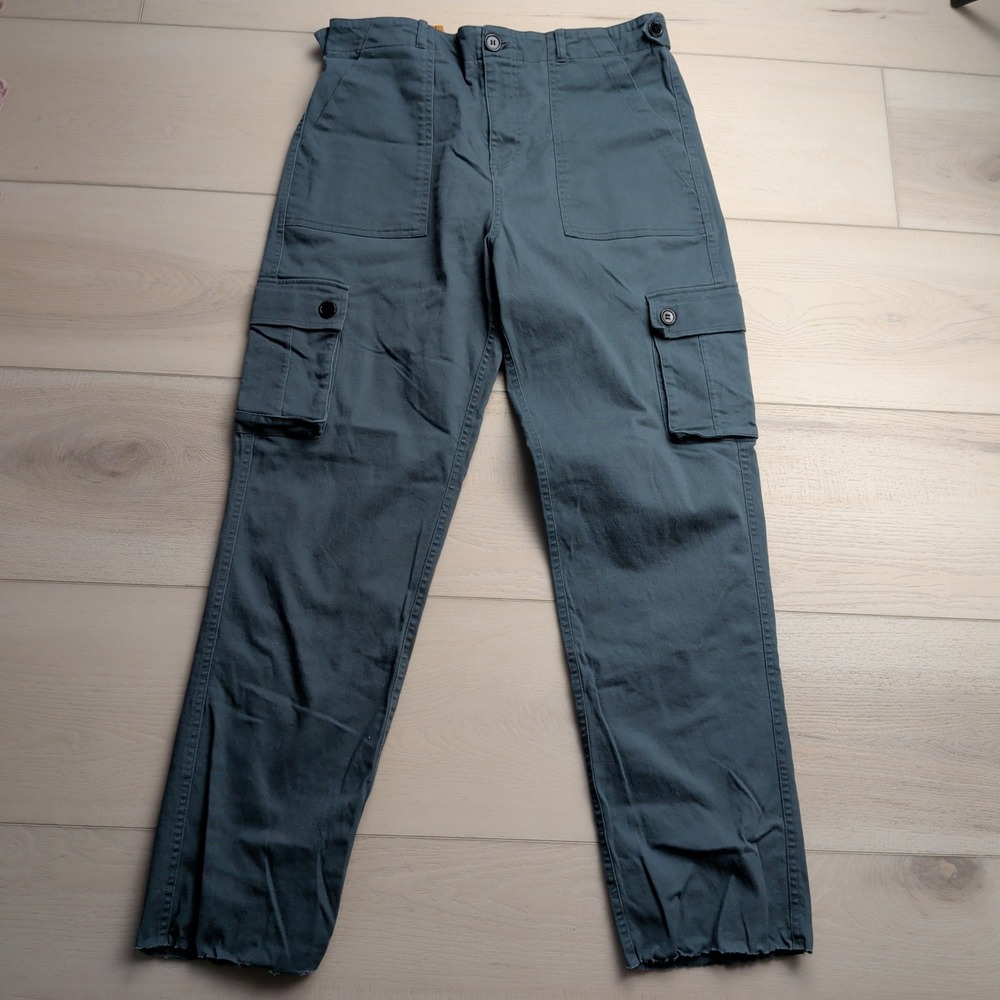 Wondery Isabel Outdoor Cargo Pants Womens Tall Large Slate Blue Grey Utility